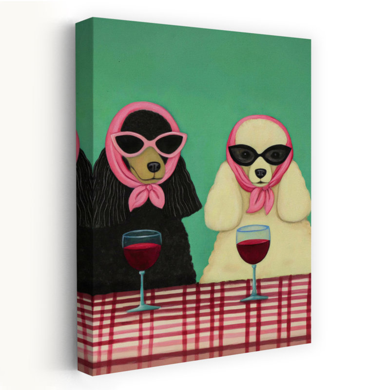 Posh Dogs, art mural contemporain abstrait, H 24 po x l 16 po