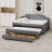 Modern Upholstered Daybed, LED Belt Trundle and Storage Drawers-129458350