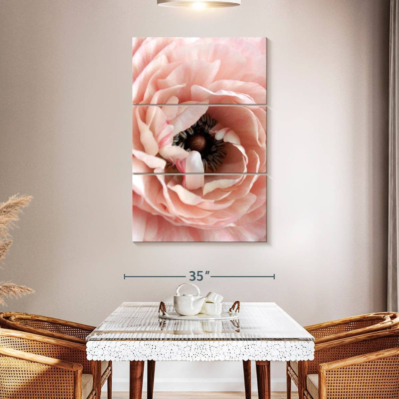 Grande fleur rose Harnek, H 50 po x l 32 po