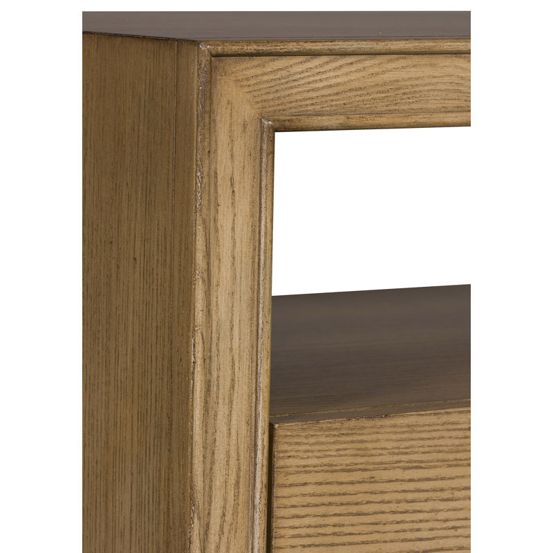 Axis Solid Wood End Table, Dove Gray