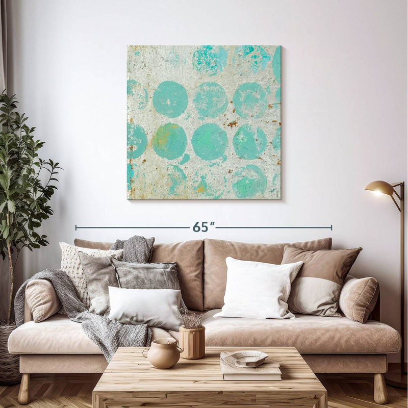 Aqua Circles I, 39" H x 39" W