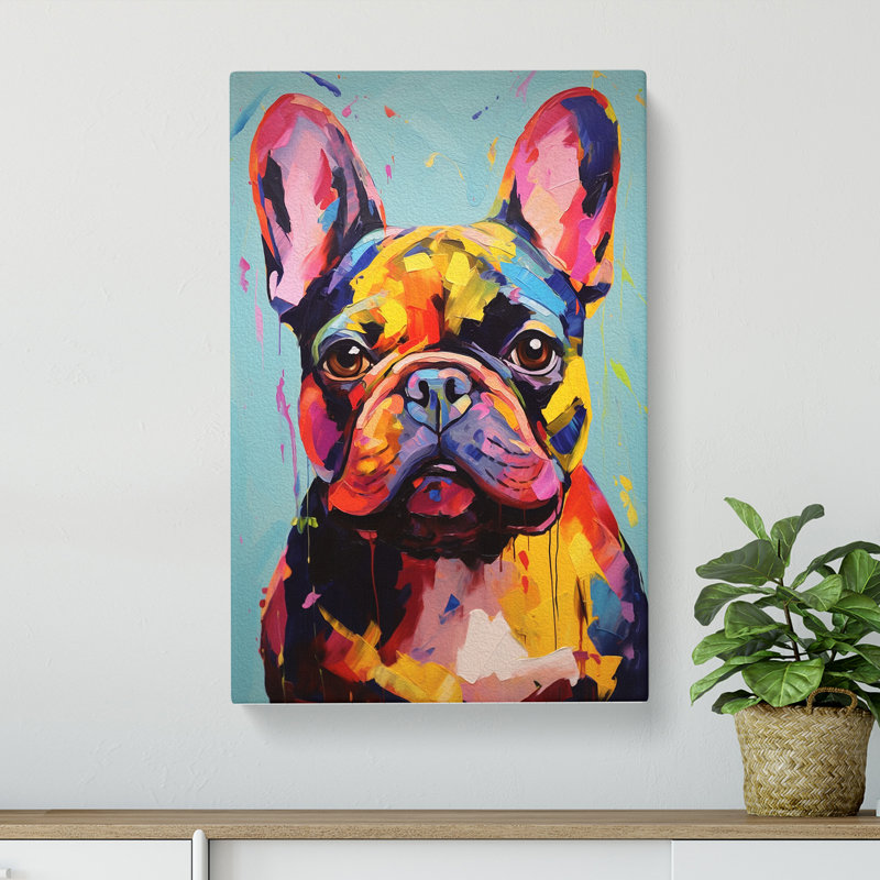 French Bulldog Modern No.2 - No Frame Print, 60cm H x 40cm W x 3cm D