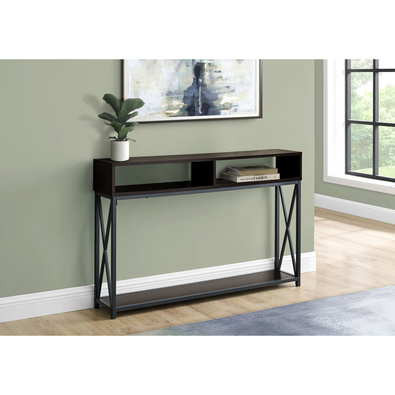 Table d'appoint, console, vestibule, étroit, canapé, salon, chambre à coucher, métal stratifié, contemporain, moderne