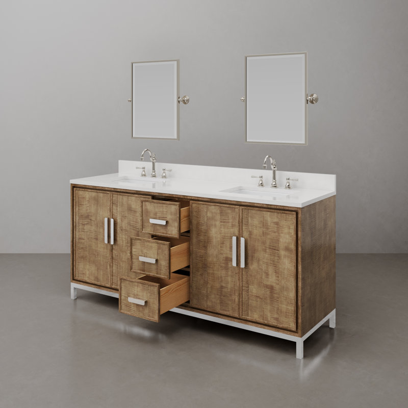 Westin 72" Freestanding Standard Double Bathroom Vanity with Top, Faucet Included