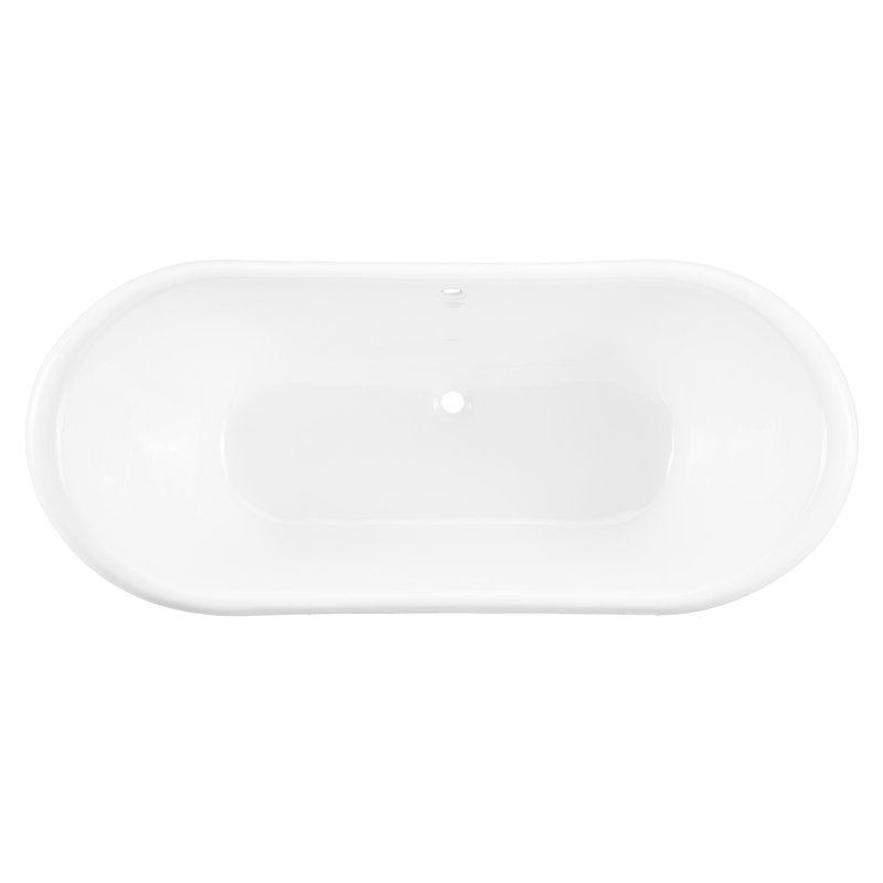 Dorset 66" Cast Iron Freestanding Tub with Brushed Nickel Drain