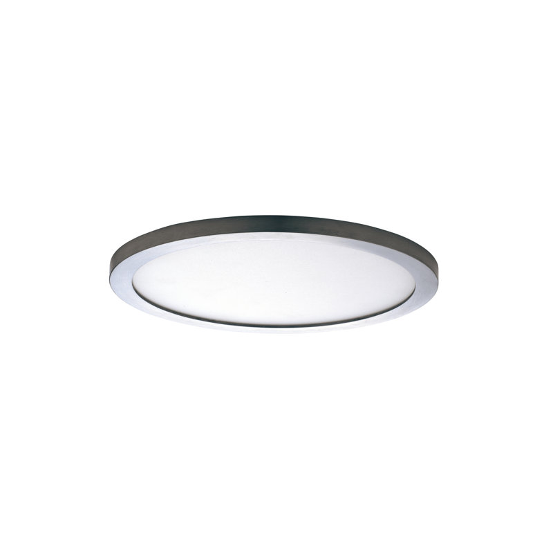 Plafonnier Methel, H 0,5 po x l 7 po x P 7 po, Nickel satiné