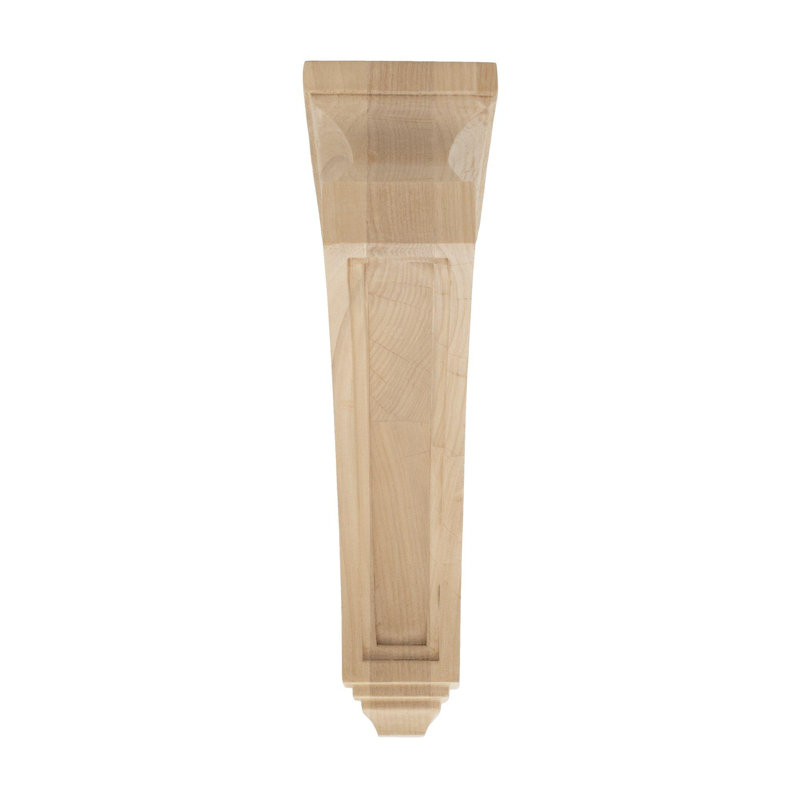 Unfinished Alder Wood 8" x 2.5" Decorative Corbel