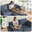 Canapé modulaire de 72 po avec rangement, canapé modulaire en L convertible en L pour canapé-lit profond en chenille confortable avec méridienne-562372383