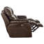Canapé inclinable avec accoudoirs coussinés en cuir véritable l 90 po