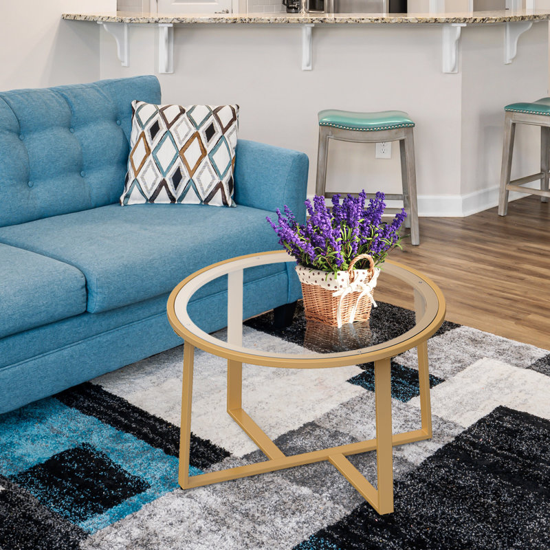 Ritvars Cross Legs Coffee Table, Gold