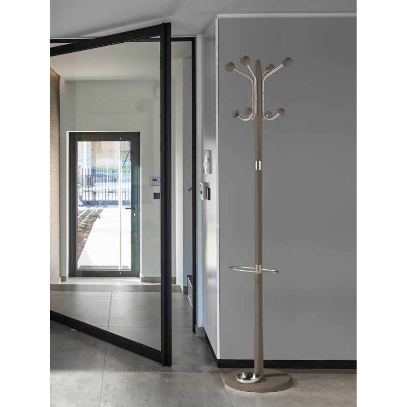 Lettie Freestanding 8 - Hook Coat Rack, Moka