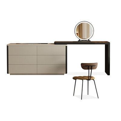 Makeup Vanity with Light mirror,6 drawers,1 chair