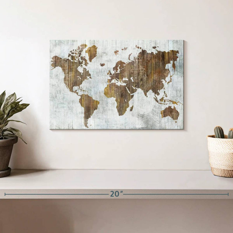 Carte du monde Aliaz II, H 8 po x l 12 po