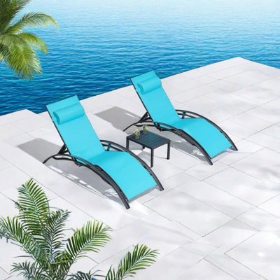 Chaise longue d'extérieur en alliage d'aluminium