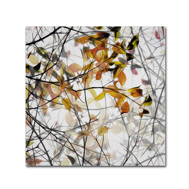 « automne song », reproduction d’impression sur toile tendue, H 14 po x l 14 po
