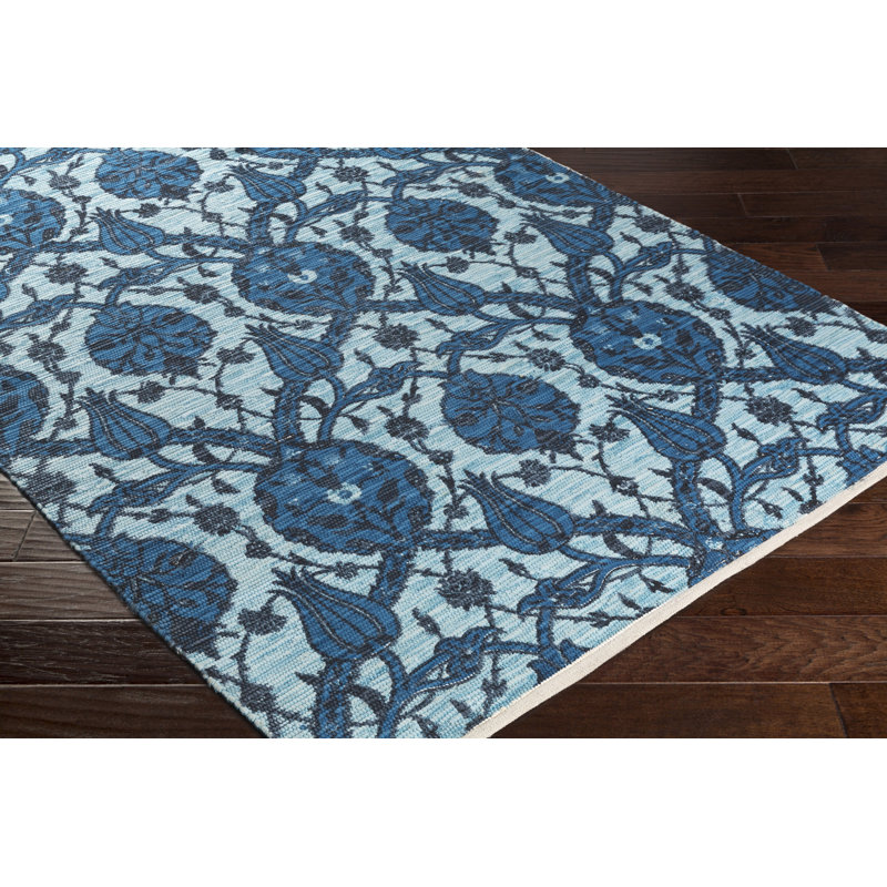 Detwiler Cotton Ikat Indoor Rug, Rectangle 8' x 11'