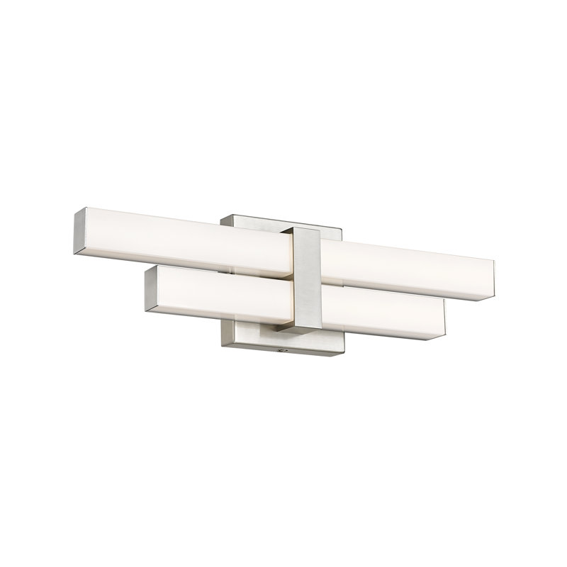 Brinli 2 - Light Dimmable LED Vanity Light, Brushed Nickel
