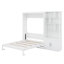 Full Size Murphy Bed With Multiple Storage Shelves And A Cabinet