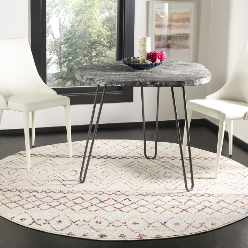 Desma Power Loom Ivory Rug, Round 201 cm