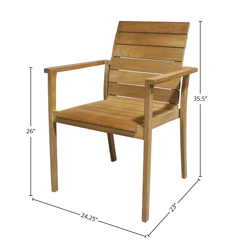 Fauteuil de patio en teck