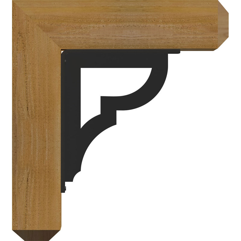 Support de fer simple 4 po Bradford, H 20 po x P 18 po, Cèdre rouge de l'Ouest l 4 po x T 4 po (sciage br
