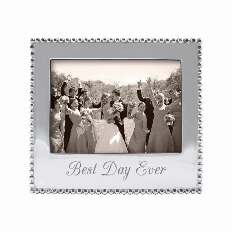 Expressions Silver Metal Beaded Picture Frame