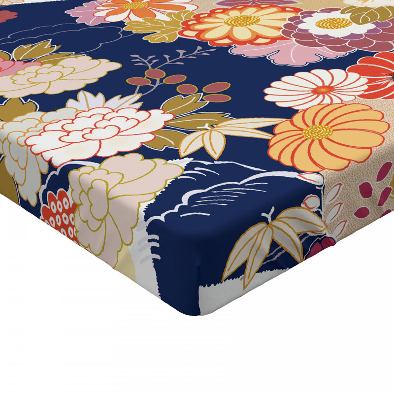 Microfiber Floral Fitted Sheet, Full Fitted Sheet