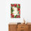 «Merry And Bright Wreath Contemporary Winter Flower», reproduction d'art murale