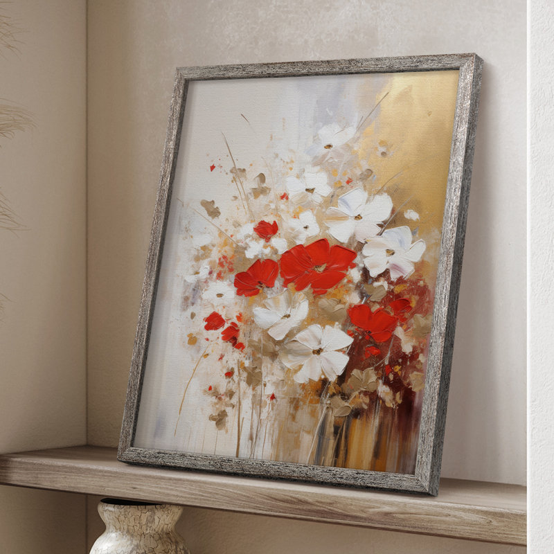 Reproduction encadrée FLORAL Series CCXCVI - bois massif, H 11 po x l 9 po