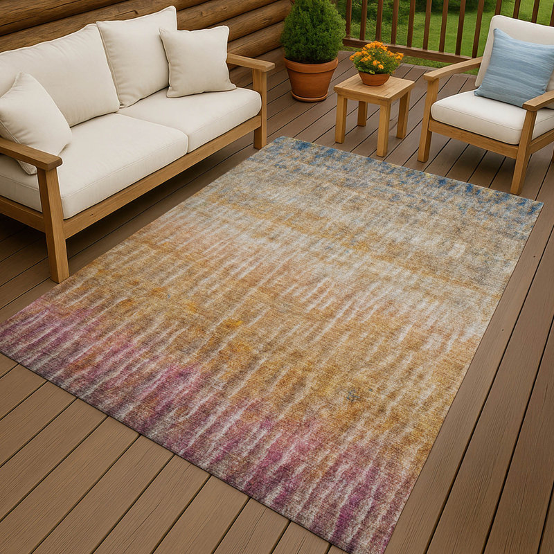 Tapis d'intérieur / extérieur lavable à la machine Matteson ACN2317, Rectangle 9 pi x 12 pi