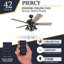 Piercy 42" Ceiling Fan with LED Light-1361062817