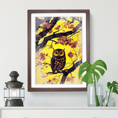 Owl at Sunset - Framed Print