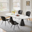 Chaises de salle à manger modernes, chaises de cuisine rembourrées en tissu Tech avec dossier incurvé, chaises de salle à manger confortables pour les repas en famille et les invités-2077277493-2066783243