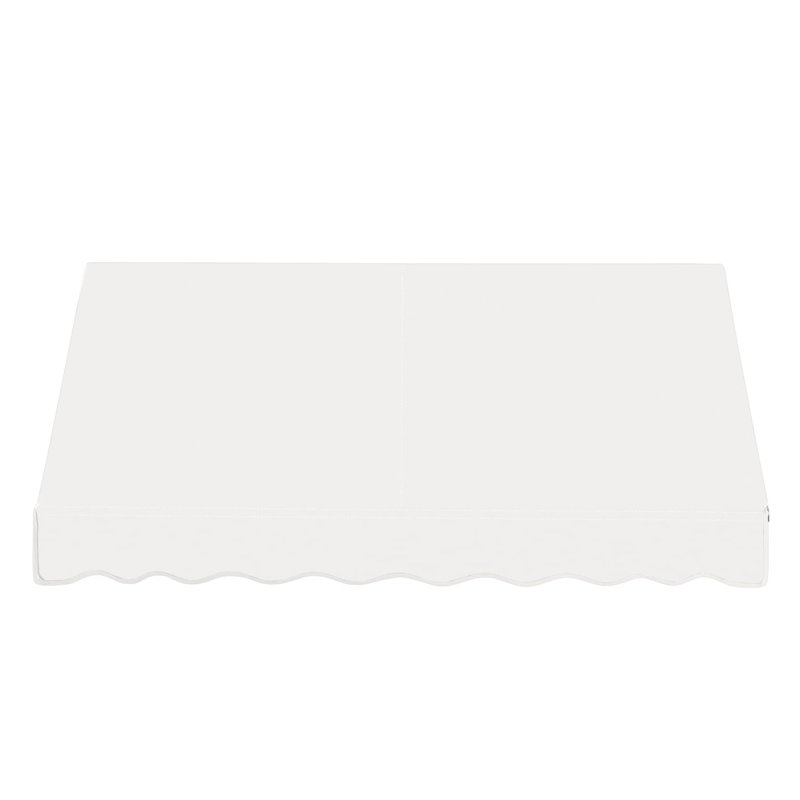 Auvent fixe en tissu acrylique rétro Awntech Dallas, H 31 po x l 100,5 po x P 24 po, Blanc