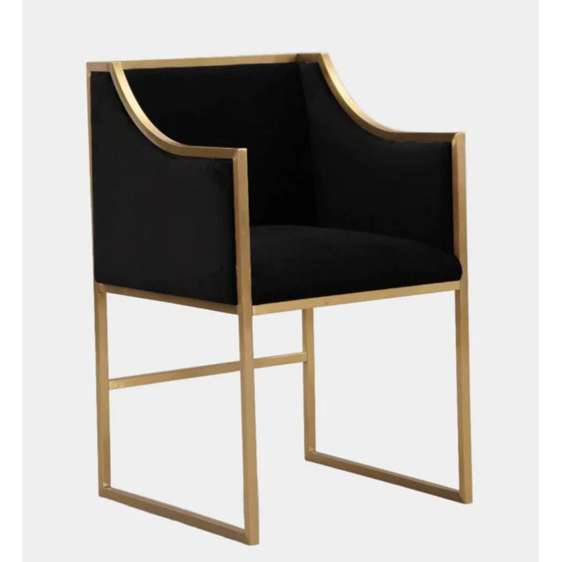 Chaise Alleb, Noir, Or