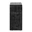 Buffet courbé avec séparateurs réglables - rétro minimaliste, noir antique, buffet élégant avec poignées dorées, corps, extérieur noir