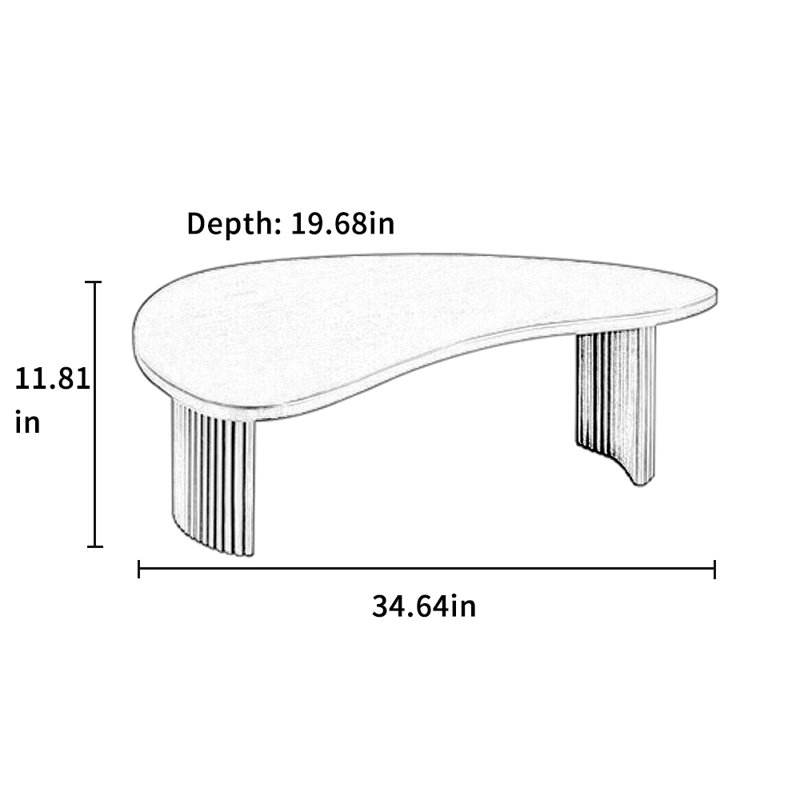 Laphonso, H 11,81 po x L 34,64 po x l 19,68 po, Noir, noir, noir, noir