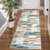 Modern Geometric Machine Washable Rug with Non-Slip Backing Non-Shedding Contemporary Accent Carpet Soft Low Pile Floor Cover for Living Room