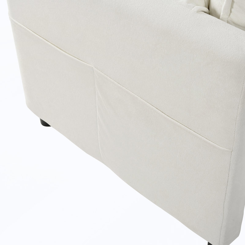 Canapé surdimensionné en chenille, Beige