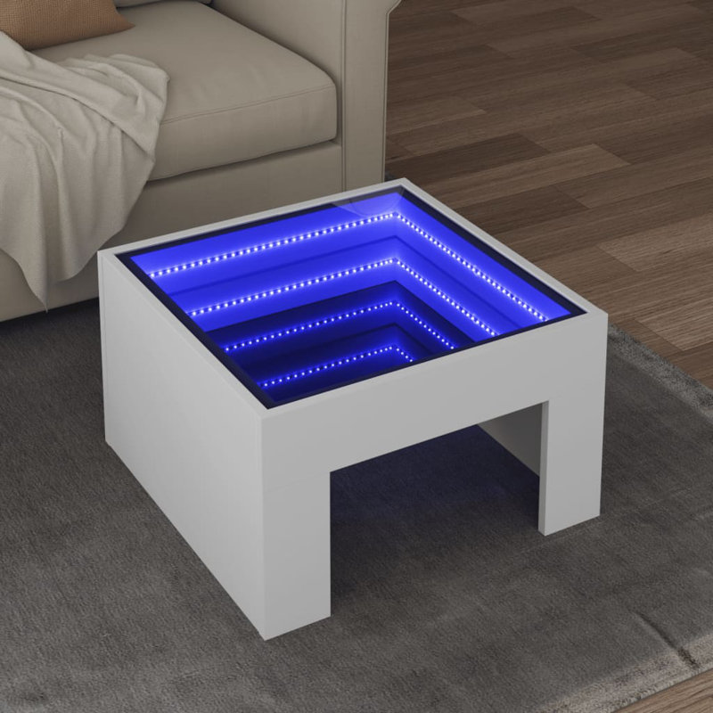 Cunera Coffee Table, White, 30cm H x 50cm L x 50cm W