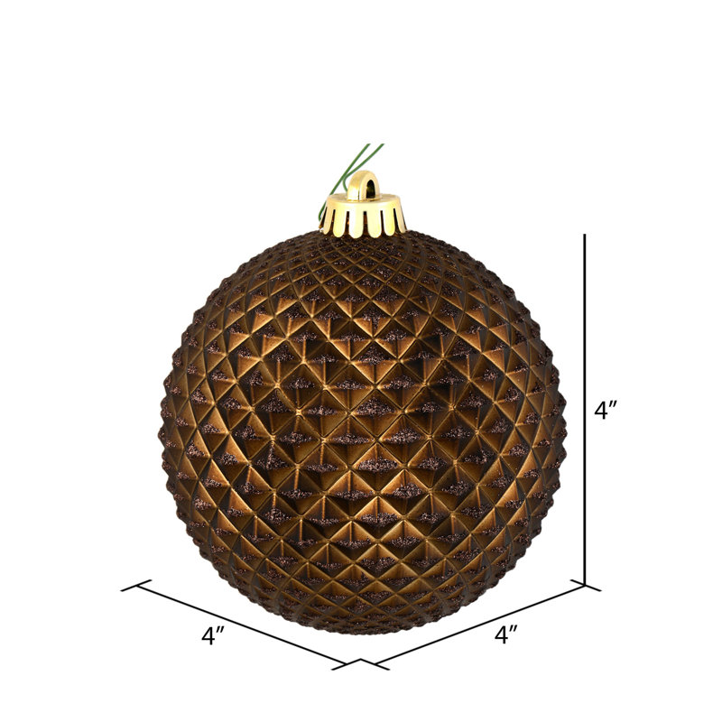 Ornement boule Durian Glitter, Chocolat