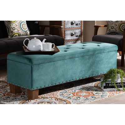 Llewellyn Velvet Ottoman