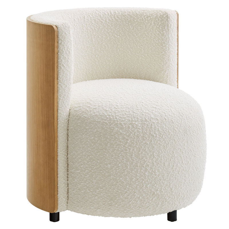 Chaise d'appoint Solis Boucle en ivoire naturel