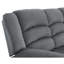 Fauteuil inclinable gris en tissu avec bois dur séché au four et base en acier inoxydable transitionnelle à ressorts, poids de 77,18 lb