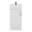 Meuble-lavabo, meuble de rangement avec lavabo en résine et porte simple