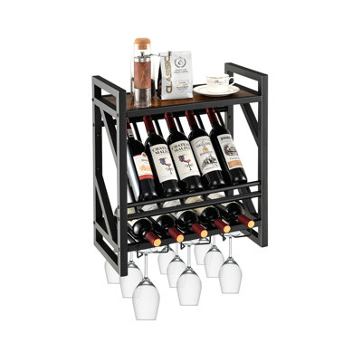 Riam Wine Bottle & Glass Rack in