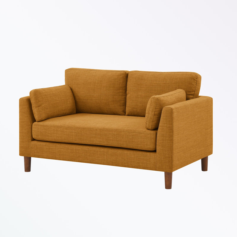 Upholstered Loveseat With Solid Legs