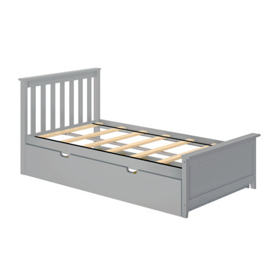 Lit plateforme en bois massif avec lit gigogne Boling par Harriet Bee