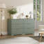 Commode 6 tiroirs cannelée en bois moderne-130703151