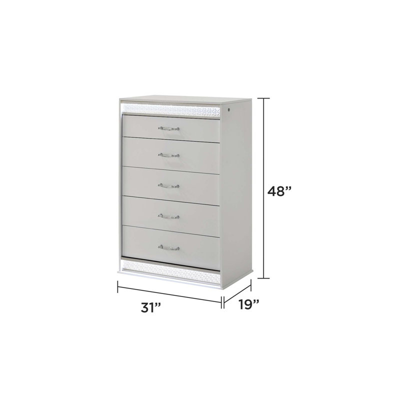Commode 5 tiroirs Glam